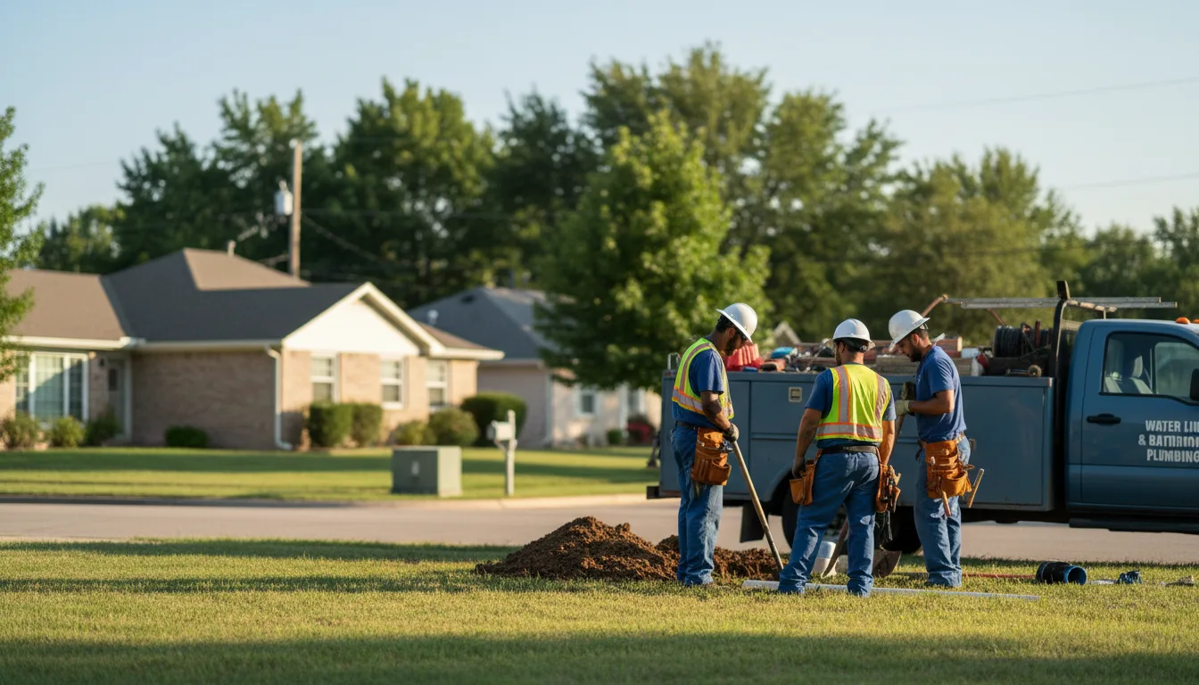 Residential water line and bathroom plumbing service in Alma Center, WI